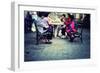 A Group of Asian Women Playing Cards in a Park in Chinatown, New-Sabine Jacobs-Framed Photographic Print