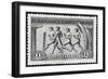 A Group Of Athletes Running, Greece 1906 Olympic Games, 1 Drachma, Unused Stamp Design-null-Framed Giclee Print