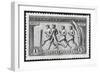 A Group Of Athletes Running, Greece 1906 Olympic Games, 1 Drachma, Unused Stamp Design-null-Framed Giclee Print