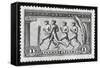 A Group Of Athletes Running, Greece 1906 Olympic Games, 1 Drachma, Unused Stamp Design-null-Framed Stretched Canvas