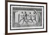 A Group Of Athletes Running, Greece 1906 Olympic Games, 1 Drachma, Unused Stamp Design-null-Framed Giclee Print