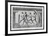 A Group Of Athletes Running, Greece 1906 Olympic Games, 1 Drachma, Unused Stamp Design-null-Framed Giclee Print