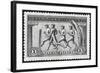 A Group Of Athletes Running, Greece 1906 Olympic Games, 1 Drachma, Unused Stamp Design-null-Framed Giclee Print