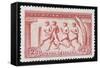 A Group Of Athletes Running, Greece 1906 Olympic Games, 2 Drachma, Unused Stamp Design-null-Framed Stretched Canvas