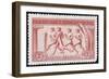 A Group Of Athletes Running, Greece 1906 Olympic Games, 2 Drachma, Unused Stamp Design-null-Framed Giclee Print