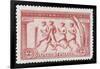 A Group Of Athletes Running, Greece 1906 Olympic Games, 2 Drachma, Unused Stamp Design-null-Framed Giclee Print