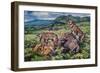 A Group of Carnivorous Cynognathus Prey on a Placerias Dicynodont-null-Framed Art Print