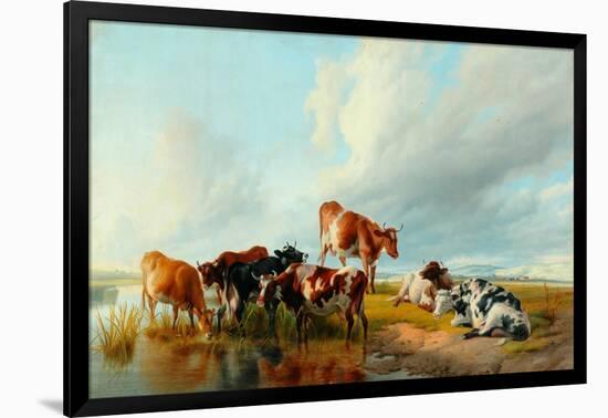 A Group of Cattle, 1877-Thomas Sidney Cooper-Framed Giclee Print