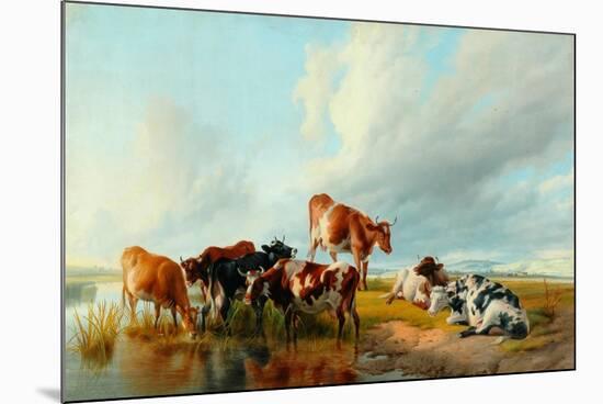 A Group of Cattle, 1877-Thomas Sidney Cooper-Mounted Giclee Print