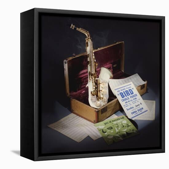 A Group of Charlie Parker Memorabilia-null-Framed Stretched Canvas