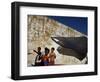 A Group of Children Fly Plastic Bags, Known as Papalotes-Javier Galeano-Framed Photographic Print