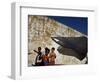 A Group of Children Fly Plastic Bags, Known as Papalotes-Javier Galeano-Framed Photographic Print