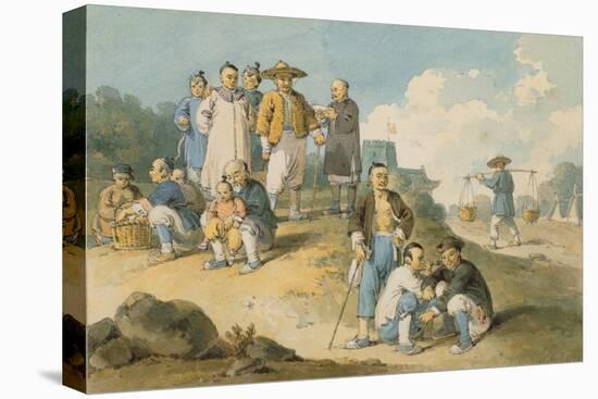 A Group of Chinese Watching the Earl Macartney's Embassy to China-William Alexander-Stretched Canvas