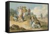 A Group of Chinese Watching the Earl Macartney's Embassy to China-William Alexander-Framed Stretched Canvas