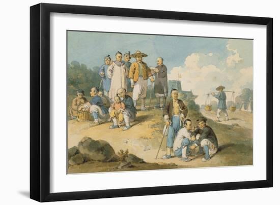 A Group of Chinese Watching the Earl Macartney's Embassy to China-William Alexander-Framed Giclee Print