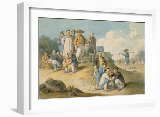 A Group of Chinese Watching the Earl Macartney's Embassy to China-William Alexander-Framed Giclee Print