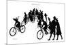 A Group of Cyclists in France-null-Mounted Art Print