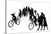 A Group of Cyclists in France-null-Stretched Canvas