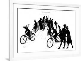 A Group of Cyclists in France-null-Framed Premium Giclee Print