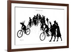 A Group of Cyclists in France-null-Framed Premium Giclee Print