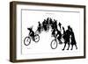 A Group of Cyclists in France-null-Framed Art Print