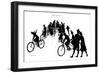 A Group of Cyclists in France-null-Framed Art Print