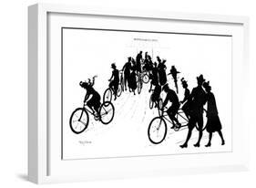 A Group of Cyclists in France-null-Framed Art Print