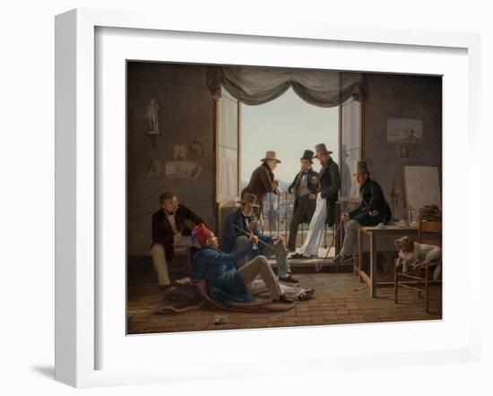 A Group of Danish Artists in Rome, 1837-Constantin Hansen-Framed Giclee Print