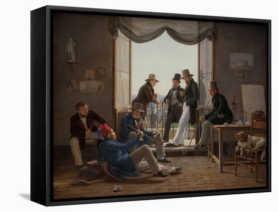 A Group of Danish Artists in Rome, 1837-Constantin Hansen-Framed Stretched Canvas