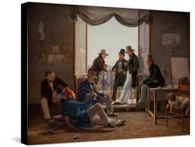 A Group of Danish-Constantin Hansen-Stretched Canvas
