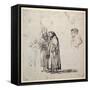 A Group of Elderly Scholars And-Rembrandt van Rijn-Framed Stretched Canvas