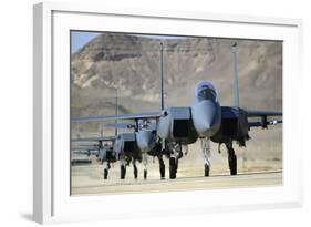 A Group of F-15E Strike Eagles at Uvda Air Force Base, Israel-null-Framed Photographic Print