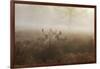 A Group Of Fallow Deer Stags, Dama Dama, Stand In Richmond Park At Dawn-Alex Saberi-Framed Photographic Print