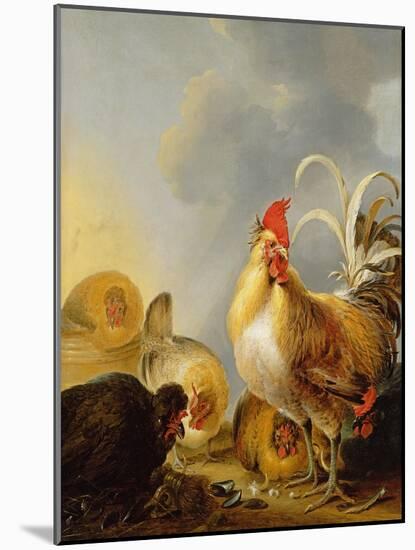 A Group of Farmyard Fowl, 1643-Gysbert Hondecoeter-Mounted Giclee Print