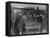 A Group of Fifteen Boys Cram around a Snooker Table During an Evening Game at a Boys Club-null-Framed Stretched Canvas