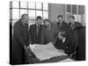 A Group of Foundry Staff with Technical Drawings, Sheffield, South Yorkshire, 1963-Michael Walters-Stretched Canvas