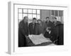 A Group of Foundry Staff with Technical Drawings, Sheffield, South Yorkshire, 1963-Michael Walters-Framed Photographic Print