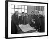 A Group of Foundry Staff with Technical Drawings, Sheffield, South Yorkshire, 1963-Michael Walters-Framed Photographic Print