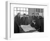 A Group of Foundry Staff with Technical Drawings, Sheffield, South Yorkshire, 1963-Michael Walters-Framed Photographic Print