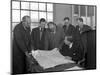 A Group of Foundry Staff with Technical Drawings, Sheffield, South Yorkshire, 1963-Michael Walters-Mounted Photographic Print