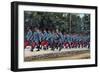 A Group of French Prisoners of War Marching Along a Forest Directed by a German Militiaman-null-Framed Giclee Print