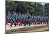 A Group of French Prisoners of War Marching Along a Forest Directed by a German Militiaman-null-Mounted Giclee Print