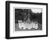 A Group of Girls and their Maypole in Wokingham, Surrey-null-Framed Photographic Print