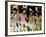 A Group of Girls Dressing as Bunny Rabbits Play with Rabbit Figures-null-Framed Photographic Print