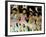 A Group of Girls Dressing as Bunny Rabbits Play with Rabbit Figures-null-Framed Photographic Print