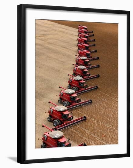 A Group of Harvesters Performs its Task in Establishing the State's North of Mato Grosso-Roberto Pera-Framed Photo