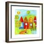 A Group of Houses in a Country Setting-null-Framed Giclee Print