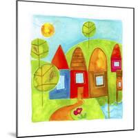 A Group of Houses in a Country Setting-null-Mounted Giclee Print