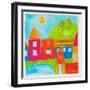 A Group of Houses in a Country Setting-null-Framed Giclee Print