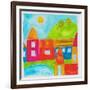 A Group of Houses in a Country Setting-null-Framed Giclee Print